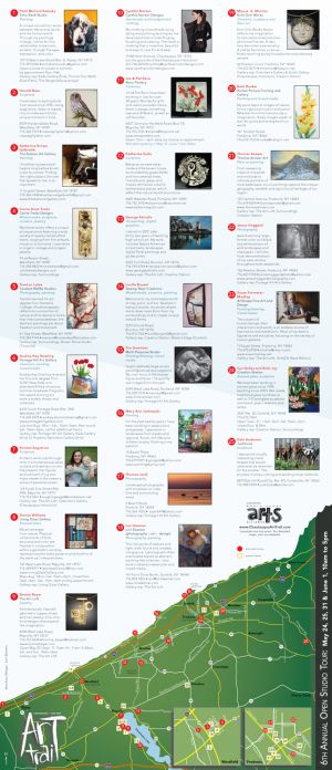 Art Trail brochure, 2014, unfolded side 1